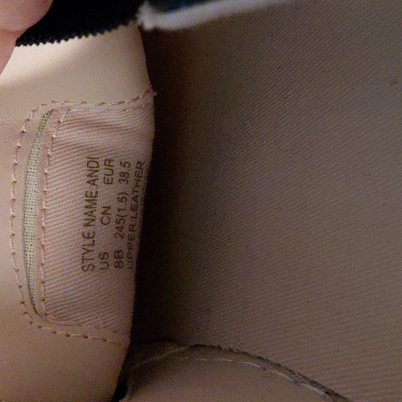 NWOT Kate Spade Andi, Navy and White Slip-On Leather Mules Size 8M - Picture 6 of 9